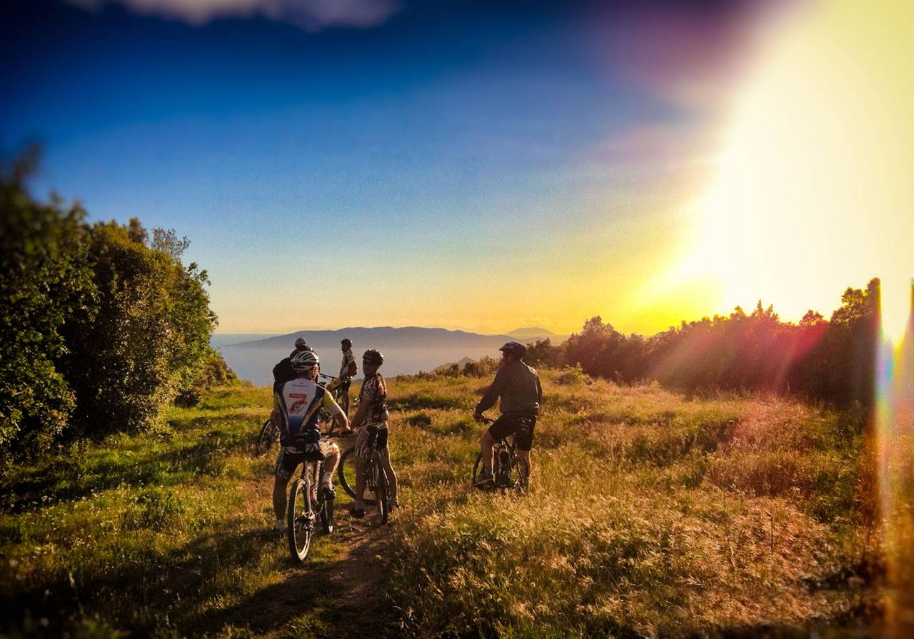 Percorso ciclabile nella natura della Maremma