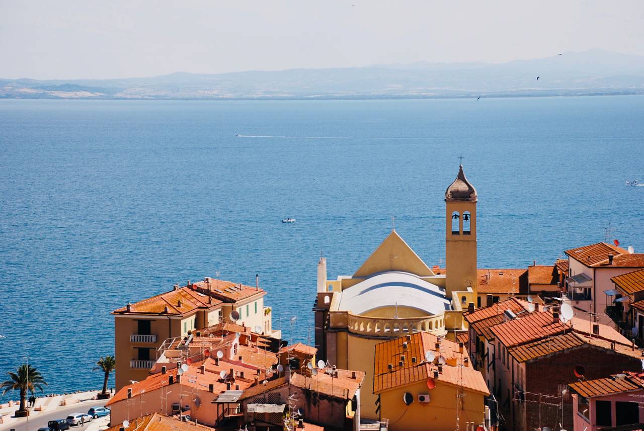 Veduta panoramica dal sentiero nel Parco della Maremma