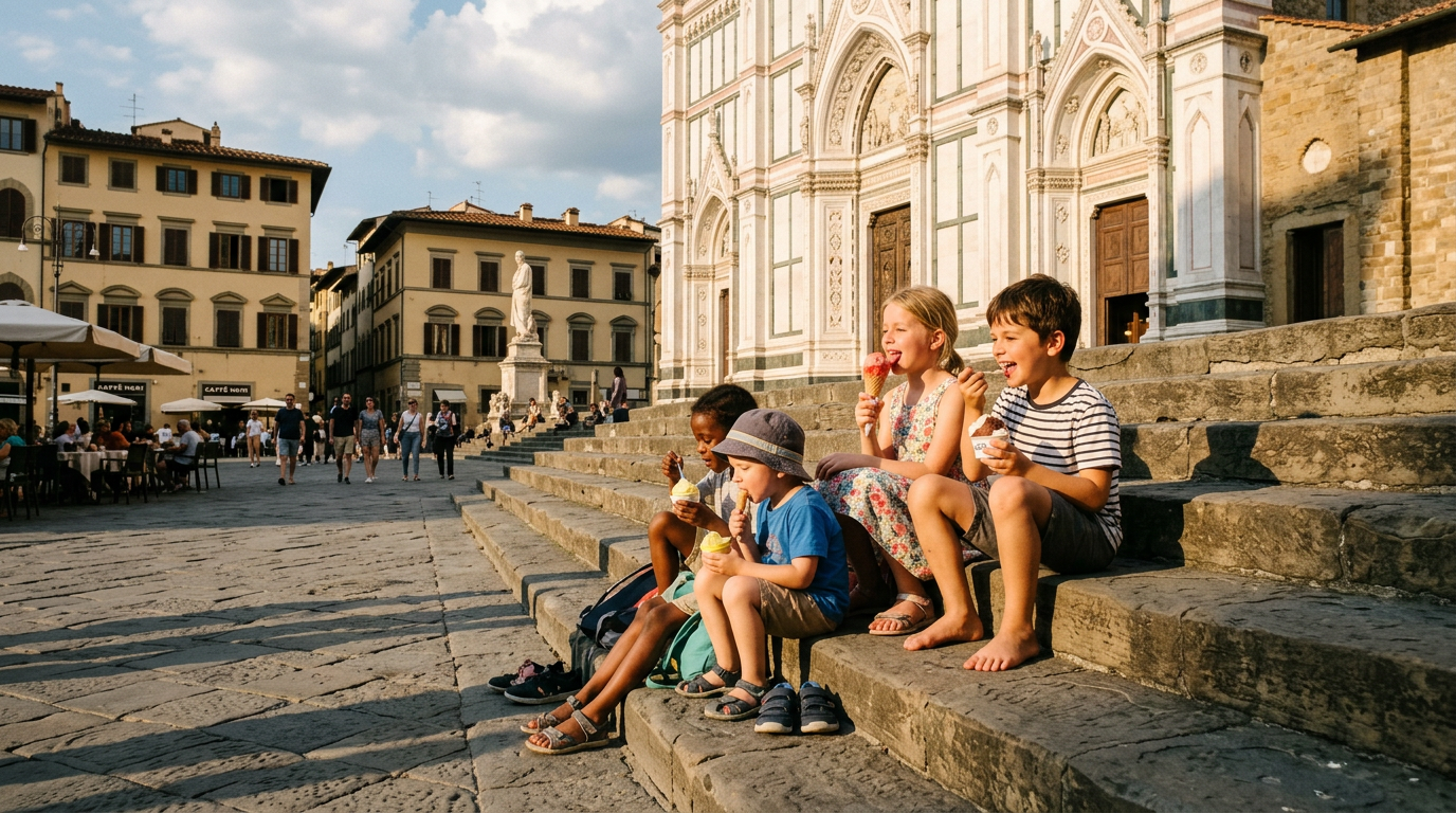Bambini in attività estive a Firenze con la famiglia