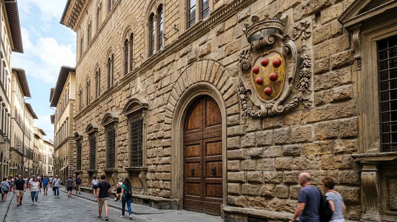 Ritratto mediceo nel salone di Palazzo Pitti a Firenze