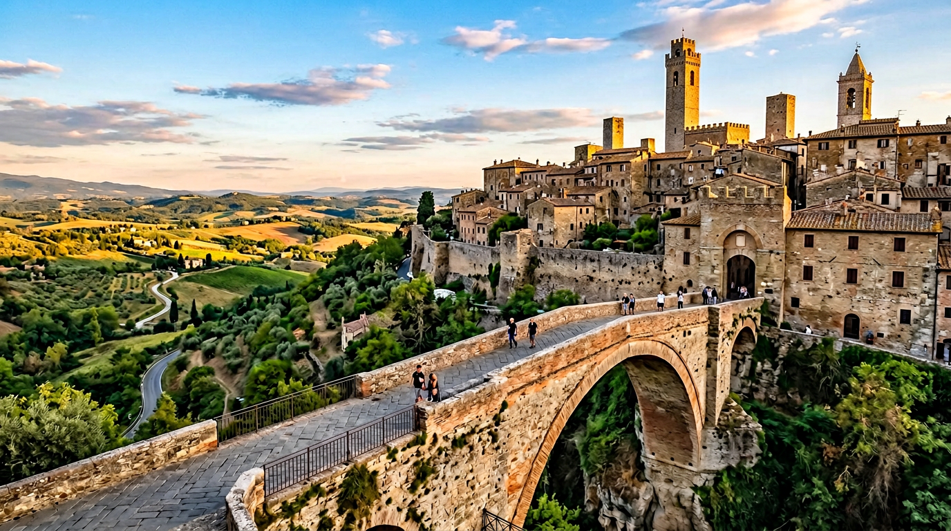 Colle Val d'Elsa Alta con le strade medievali e le torri storiche