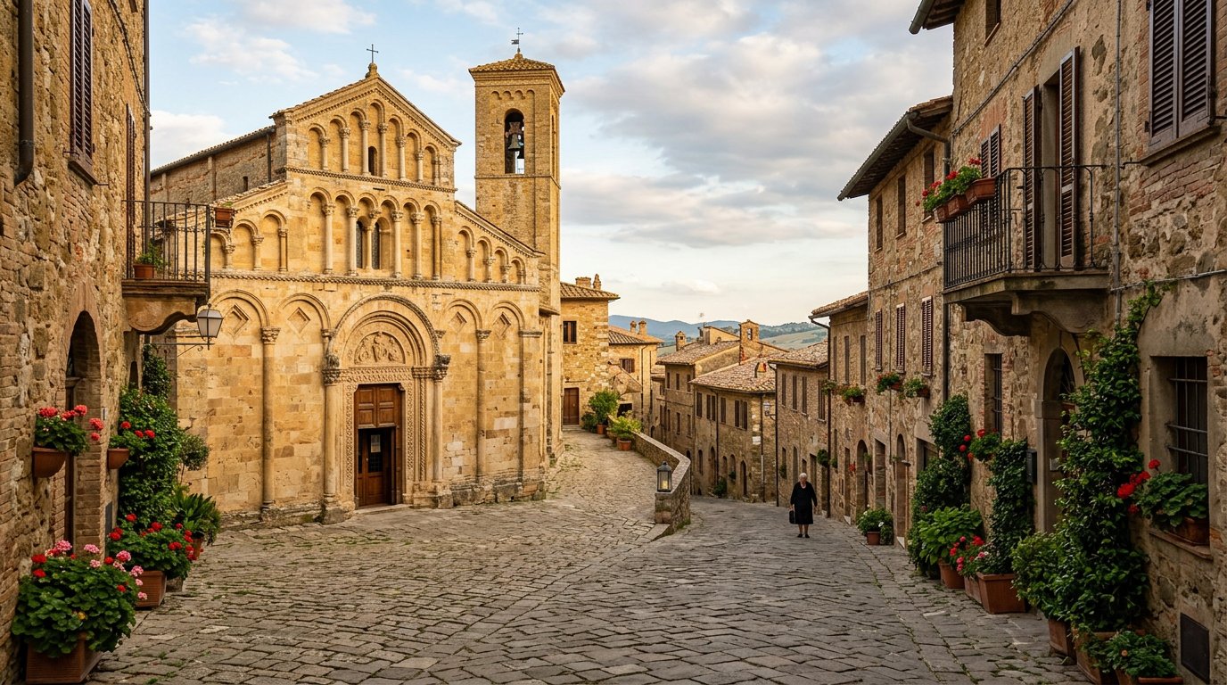 Portale romanico della Collegiata di San Quirico d'Orcia