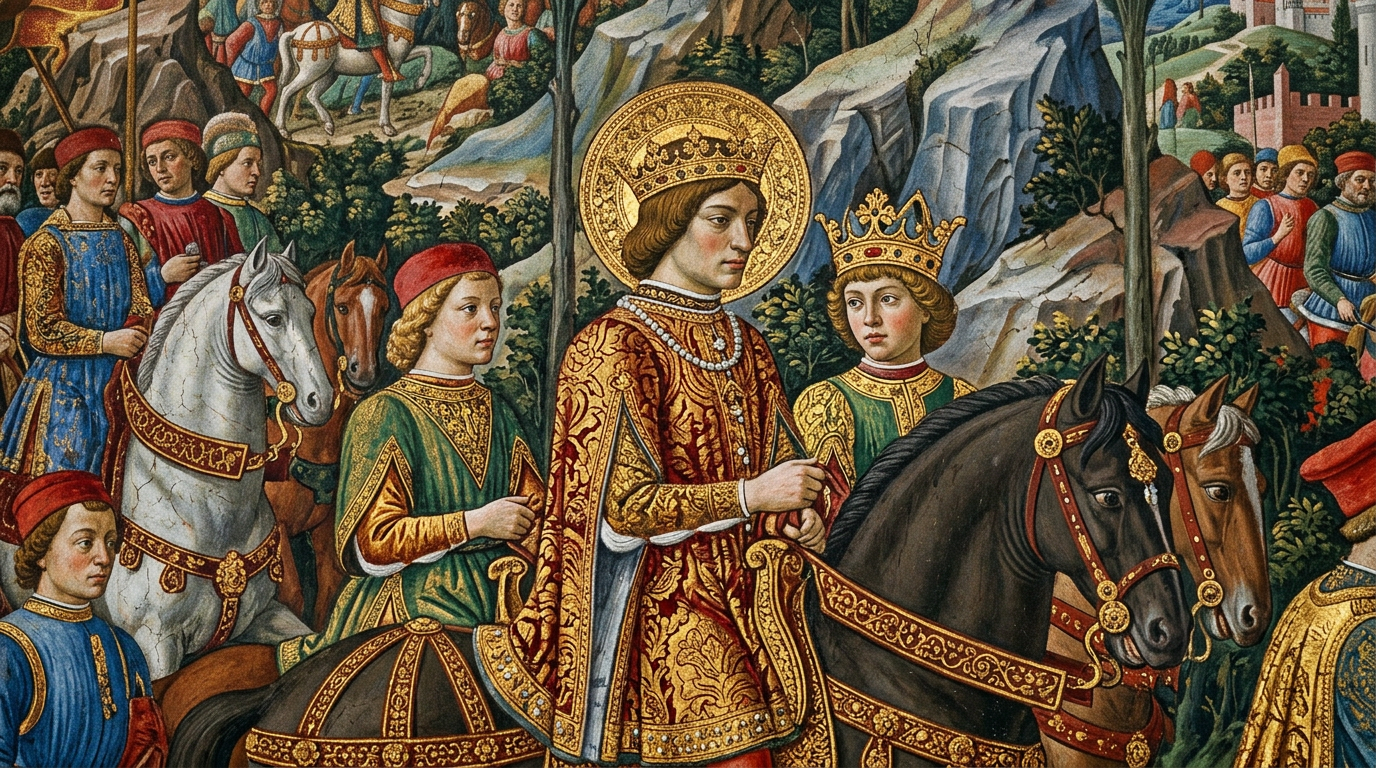 Dettaglio della Primavera di Botticelli alla Galleria degli Uffizi di Firenze