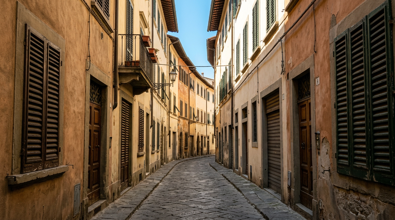 Piazza della Signoria a Firenze quasi deserta a Ferragosto in agosto
